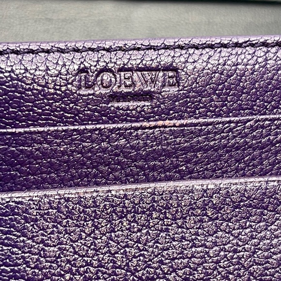 Loewe Purple Bifold Continental Wallet w/ Anagram - Preowned - Picture 14 of 15